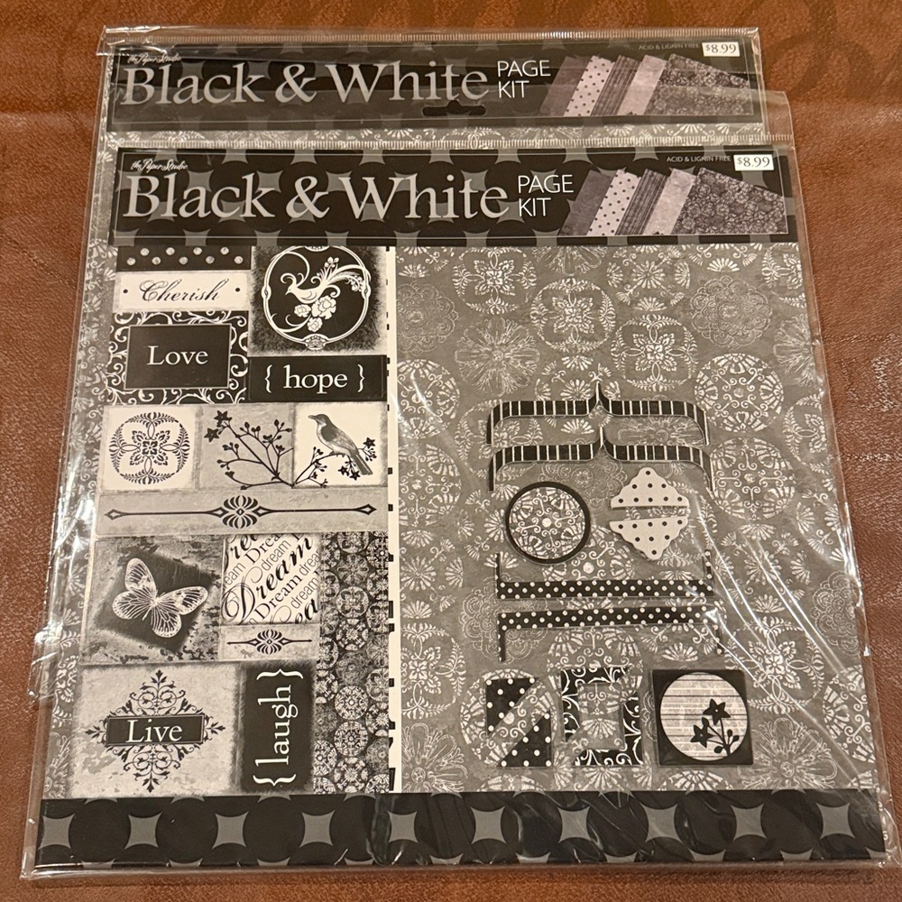 The Paper Studio Black and White Page Kit Set of 2 - 1 NWT and 1 Partially Used